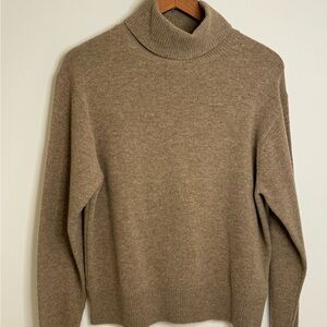 Cozy Tan Turtleneck Sweater